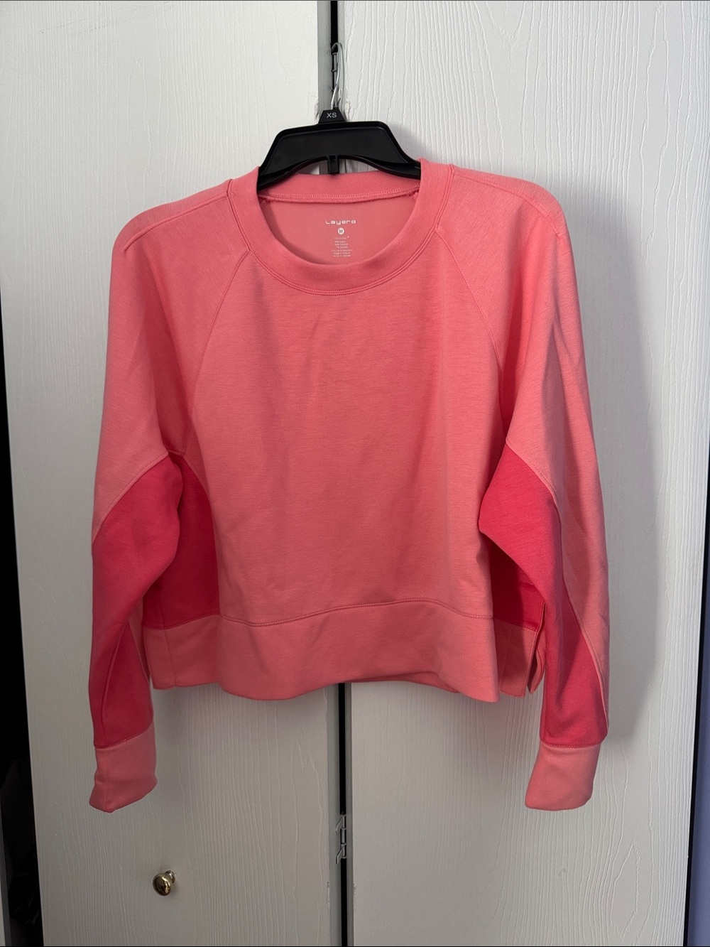 Layer 8 Pink Colorblock Crewneck Sweatshirt
